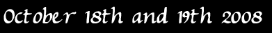 October 18th and 19th HSITP