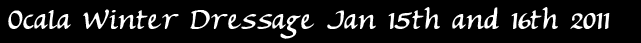 Ocala Winter Dressage