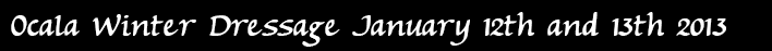 Ocala Winter Dressage